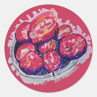 Sticker Rond Pommes Abstraites