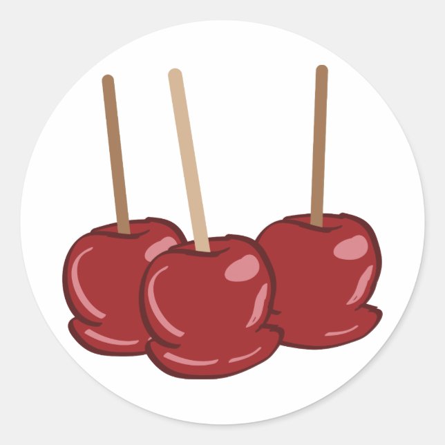 Sticker Rond Pommes de bonbons (Devant)