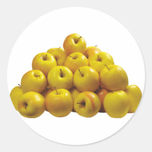 Sticker Rond Pommes jaunes