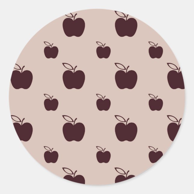 Sticker Rond Pommes rouges (Devant)