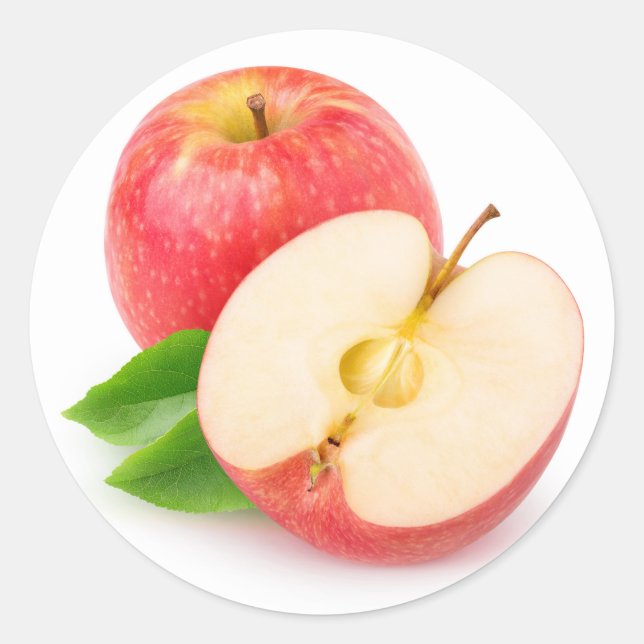 Sticker Rond Pommes rouges (Devant)