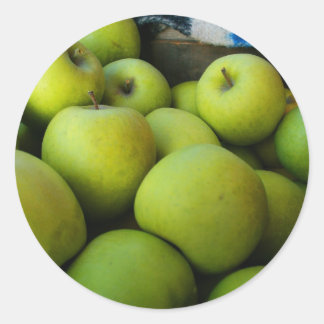 Sticker Rond Pommes vertes