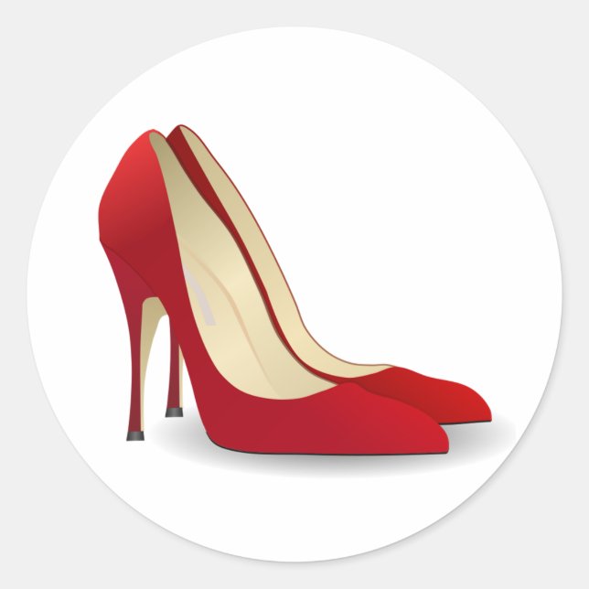 Sticker Rond Pompes rouges (Devant)