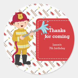 Sticker Rond Pompier