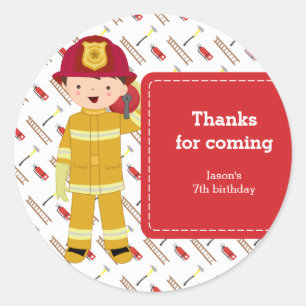 Sticker Rond Pompier
