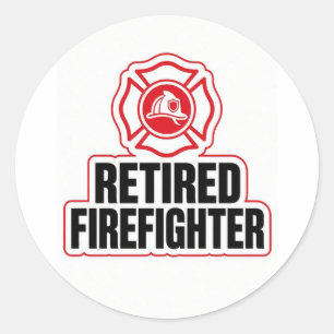 Sticker Rond Pompier à la retraite