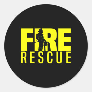 Sticker Rond Pompiers Secourt D'Incendie Pompiers Service Unifo