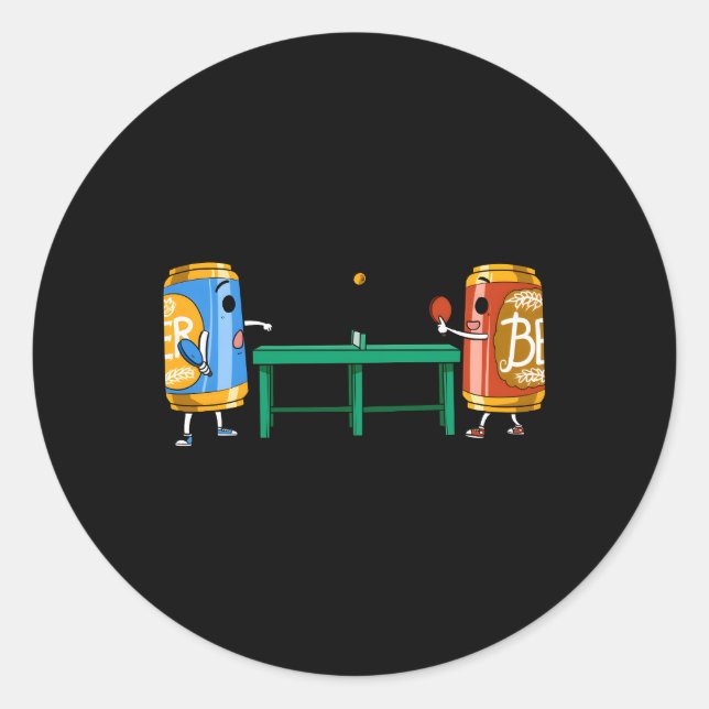 Sticker Rond Pong de bière (Devant)