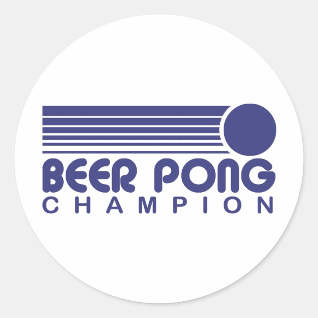 Sticker Rond Pong de bière (Devant)