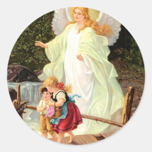 Sticker Rond Pont classique Guardian Angel Children Lindberg 