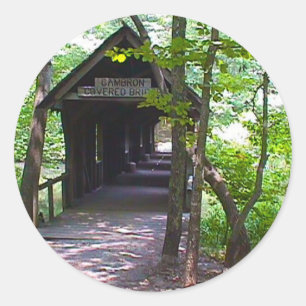 Sticker Rond Pont couvert de Cambron, Comté de Madison, Alabama