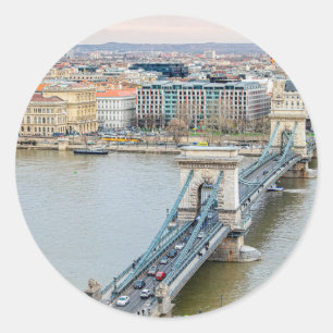 Sticker Rond Pont de Budapest et le Danube
