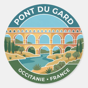 Sticker Rond Pont du Gard France
