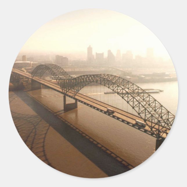Sticker Rond Pont Hernando de Soto à Memphis (Devant)