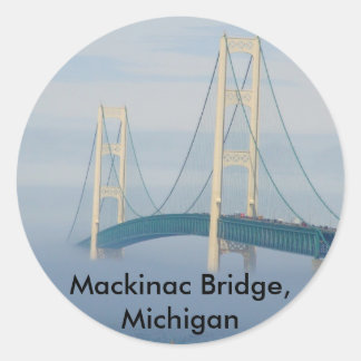 Sticker Rond Pont Mackinac, Michigan