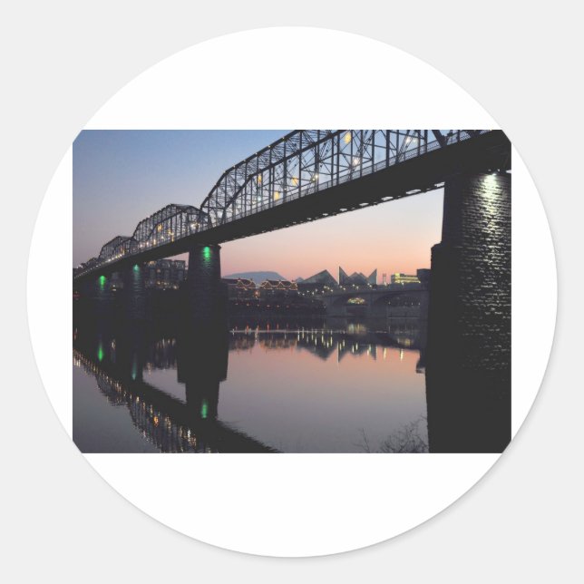 Sticker Rond Pont Sunset (Devant)