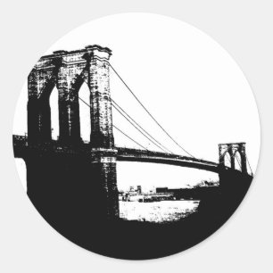 Sticker Rond Pont vintage Brooklyn