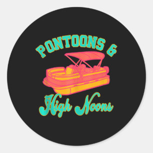Sticker Rond Pontons Et Noirs Élevés