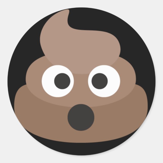 Sticker Rond Poo Emoji (Devant)