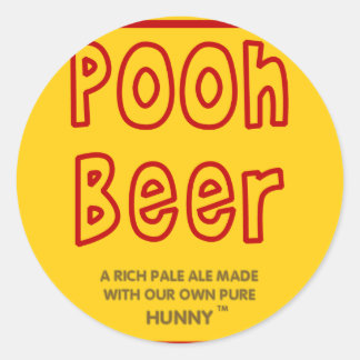 Sticker Rond Pooh Beer