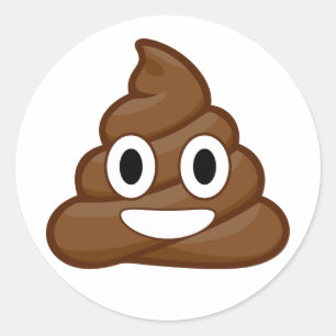 Sticker Rond poop emoji