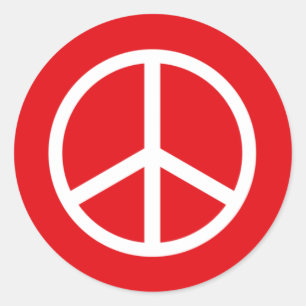 Sticker Rond Pop Art Christmas PEACE