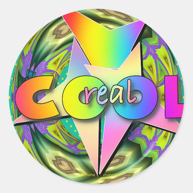 STICKER ROND POP COOL (Devant)