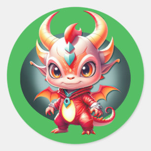 Sticker Rond Pop Dragon