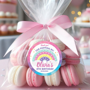 Sticker Rond Pop It Fidget fête d'anniversaire