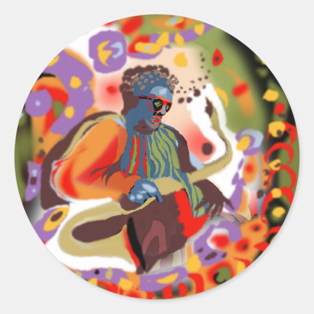 Sticker Rond **Pop Jazz MA** (Devant)