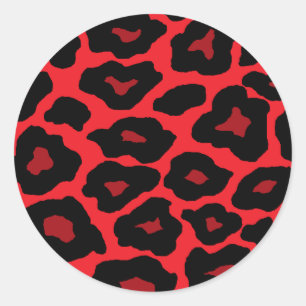 Sticker Rond Pop Leopard