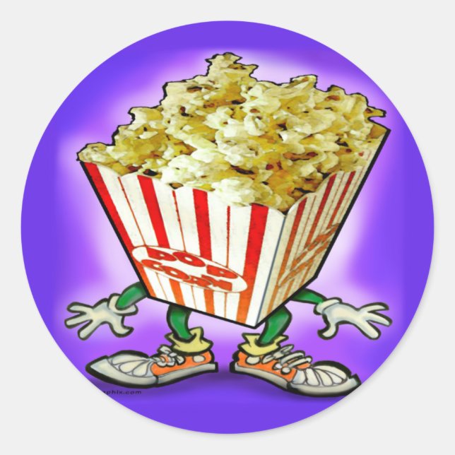 Sticker Rond Popcorn (Devant)