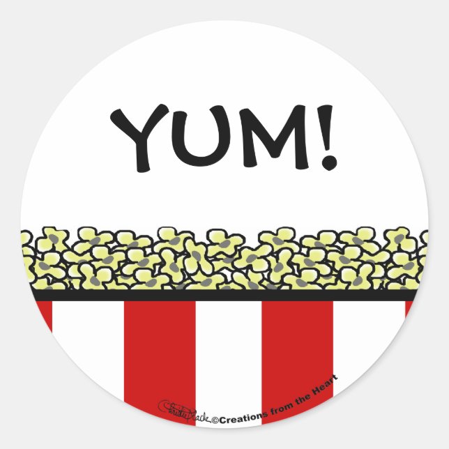 Sticker Rond Popcorn (Devant)