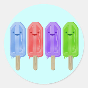 Sticker Rond Popsicles