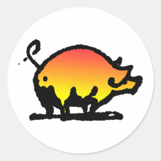 Sticker Rond porc