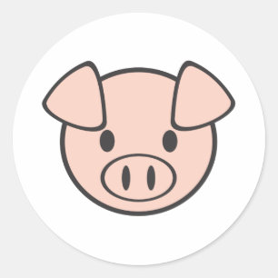 Sticker Rond Porc de bébé