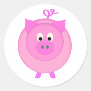 Sticker Rond Porc porcin