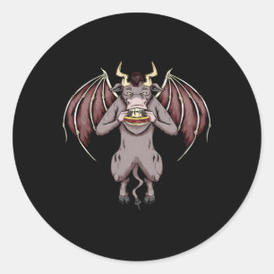 Sticker Rond Porc Roll New Jersey Devil Nj State Original