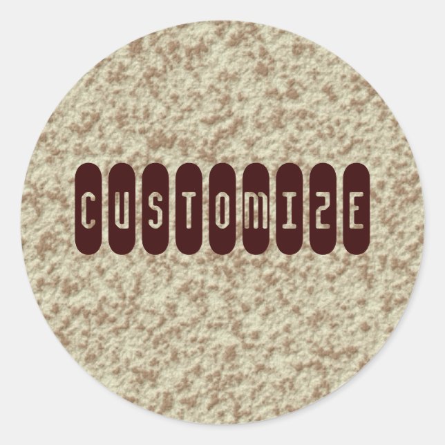 Sticker Rond Porridge - Modèle (Devant)