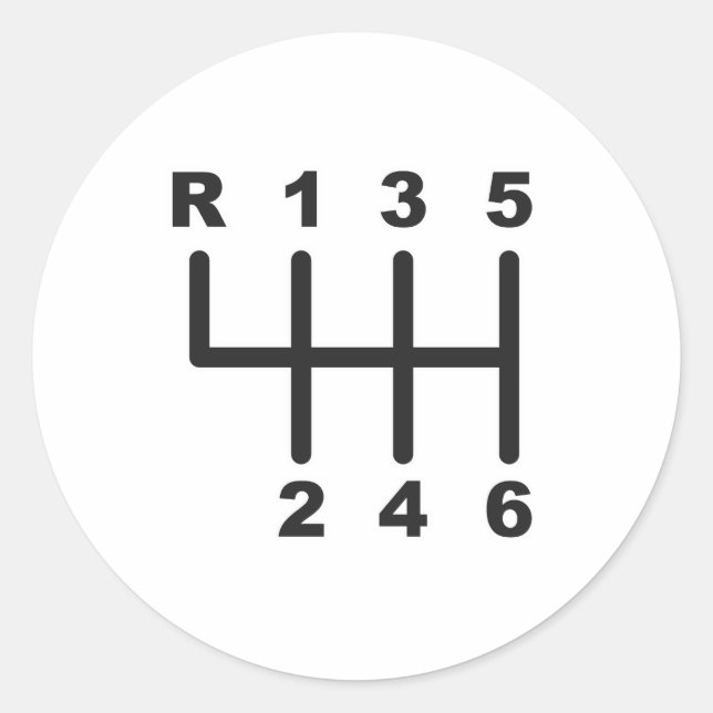 Sticker Rond Porte à 6 vitesses (Devant)