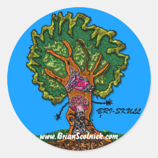 Sticker Rond porte-champignon dans l'arbre
