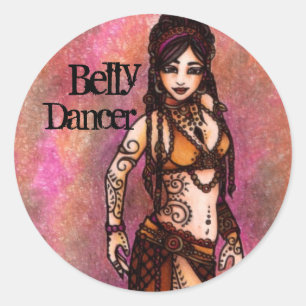 Sticker Rond Porte - clé de danse du ventre