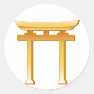 Sticker Rond Porte de Shinto Torii