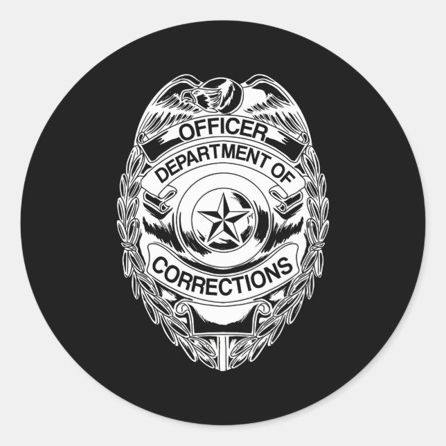 Sticker Rond Porte d'insigne des agents correctionnels (Devant)