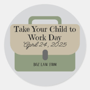 Sticker Rond Porte-documents personnalisés Emmenez votre enfant