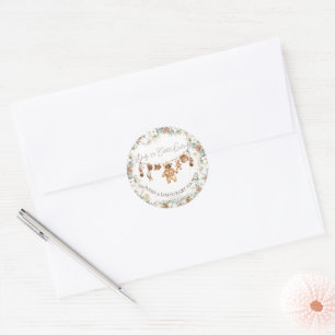 Sticker Rond Porte-lingeLigne froide Baby shower extérieur