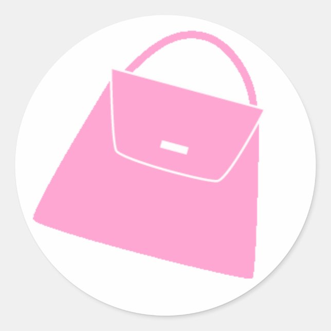 Sticker Rond Porte-monnaie rose (Devant)