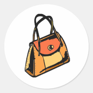 Sticker Rond Porte orange