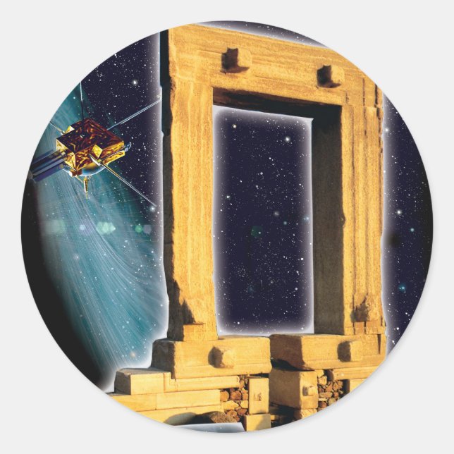 Sticker Rond Porte spatiale d'Apollo (Devant)