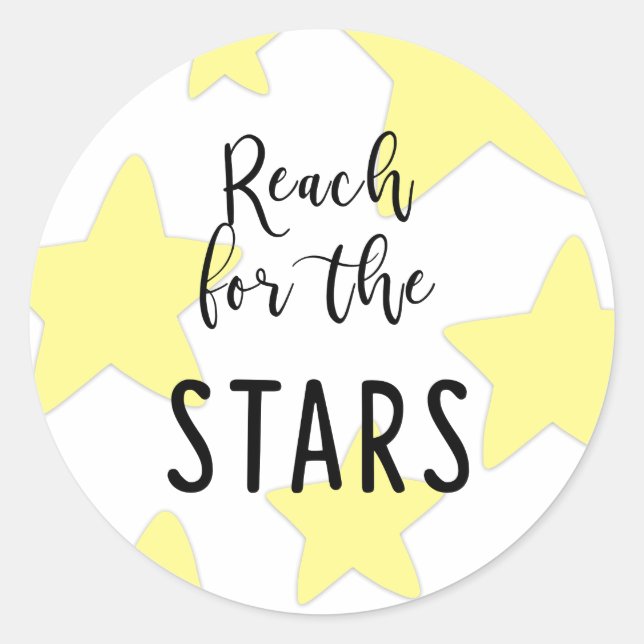 Sticker Rond Portée pour les étoiles (Devant)